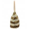 9205- CREAM & GOLD STRIPES CANVAS TOTE BAG